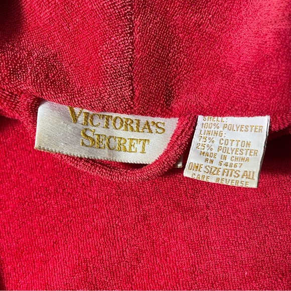 VTG Victorias Secret Terry Lined  Bathrobe Womens One Size Floral Gold Label - Picture 4 of 8